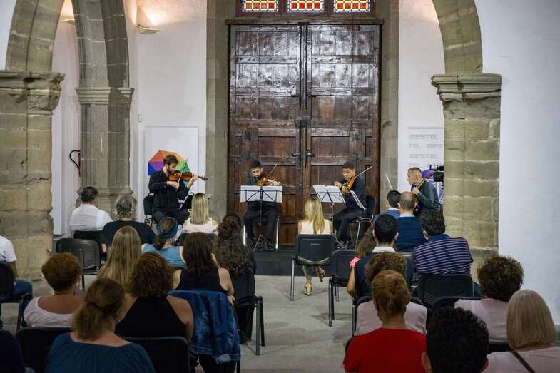 Imagen del concierto que un cuarteto de viento ofreció en julio en San Pedro Mártir (Foto TA)